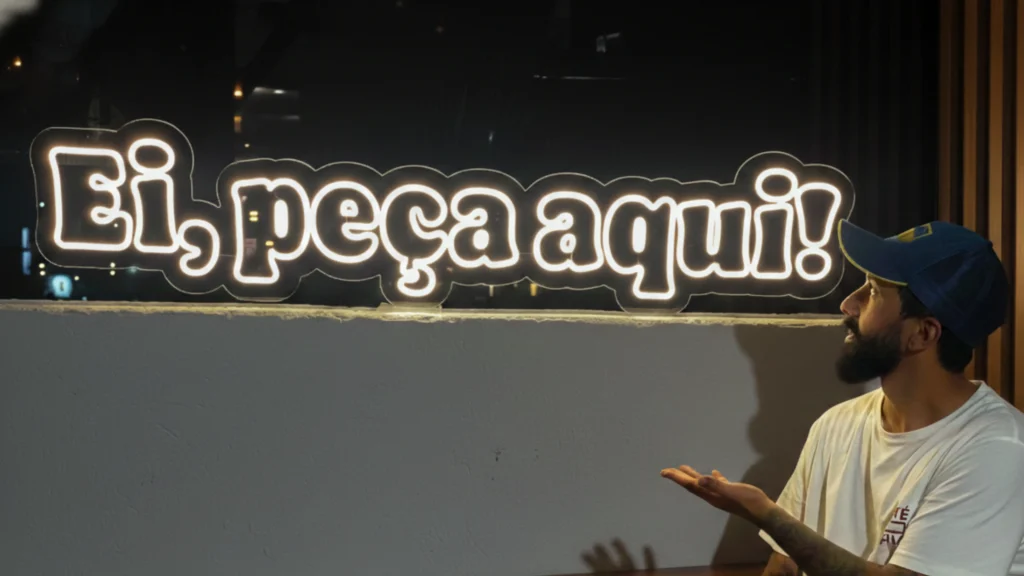 Painel neon led para Academia, bares,